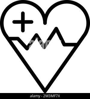 Health Graph Vector Illustration Line Icon Design Stock Vector