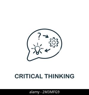 Critical Thinking icon. Monochrome simple Life Skills icon for templates, web design and infographics Stock Vector