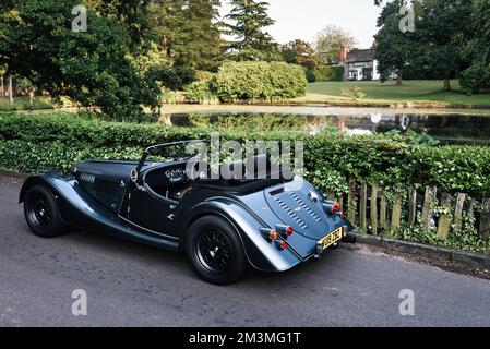 Morgan Plus 4 Works Edition - Rear Three Quarter View Stock Photo