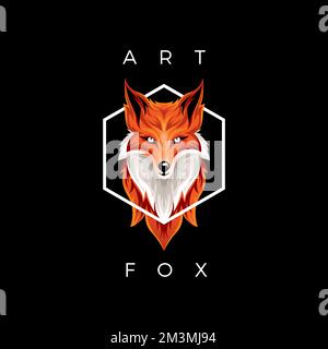 Art Fox Illustration Design. Fox Logo. Fox Vector Stock Vector