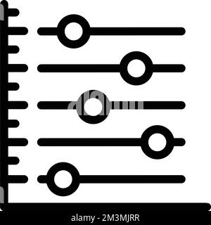 Scatter Graph Vector Illustration Line Icon Design Stock Vector