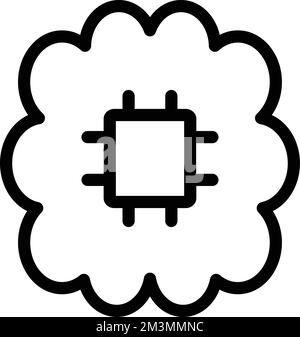 Machine Learning Vector Illustration Line Icon Design Stock Vector