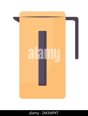 Electric kettle semi flat color vector object Stock Vector