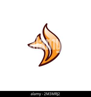 Fox Abstract Logo. Creative Fox Vector Design Stock Vector