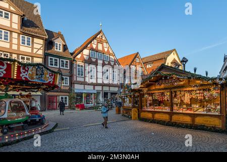 traditional Christmas market in Celle Stock Photo