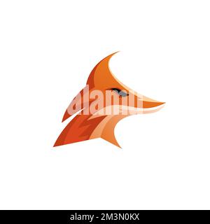 Fox Head Mascot Logo Design. Fox vector Illustration Stock Vector