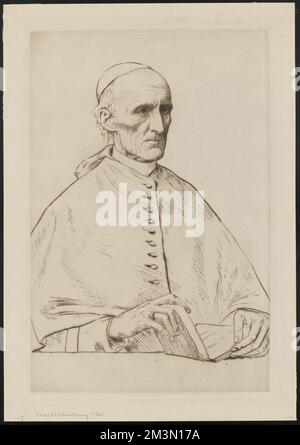 Portrait de S.E. le Cardinal Manning (1st plate) , Cardinals, Manning, Henry Edward, 1808-1892, Alphonse Legros (1837-1911) Stock Photo