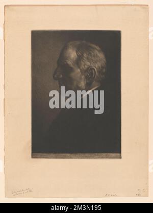 Portrait de Sir Seymour Haden (mezzotint) , Etchers, Haden, Francis Seymour, 1818-1910, Alphonse Legros (1837-1911) Stock Photo