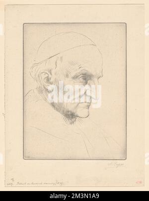 Portrait du Cardinal Manning (3rd plate) , Cardinals, Manning, Henry Edward, 1808-1892, Alphonse Legros (1837-1911) Stock Photo