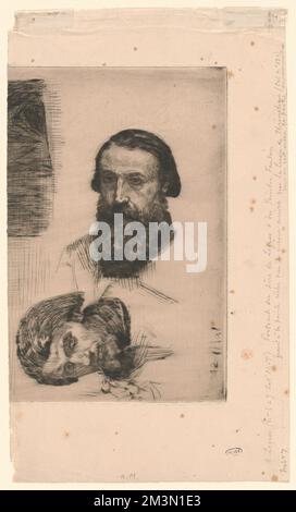 Portrait du père de l'artiste , Alphonse Legros (1837-1911) Stock Photo