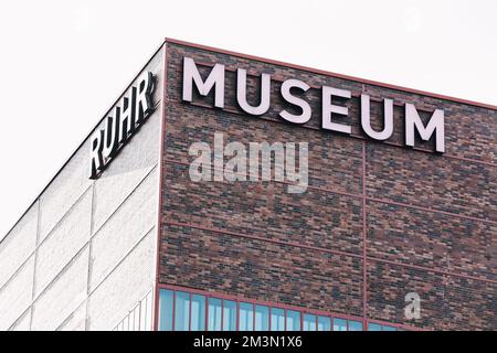 27 July 2022, Essen, Germany: Ruhr industrial Museum in Zollverein coal mine and cokery unesco memorial complex Stock Photo