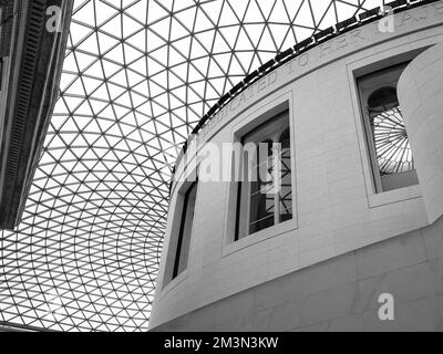 the Atrium of the British Library, London. The Great Court and the Reading Room Stock Photo