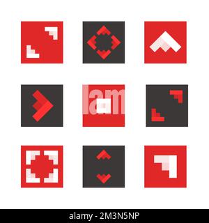 Vector abstract arrow logo design elements. Corporate business identity icons. Vector elements Stock Vector
