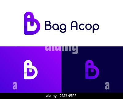 BA logo concept. Letters B and A logo design. Creative minimalist round symbol. Modern branding element. Graphic alphabet symbol Stock Vector
