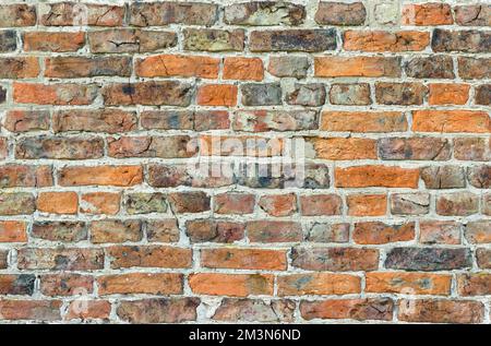 Brick wall. Full frame, seamless (tileable repeating) pattern, texture or background, with old UK bricks Stock Photo