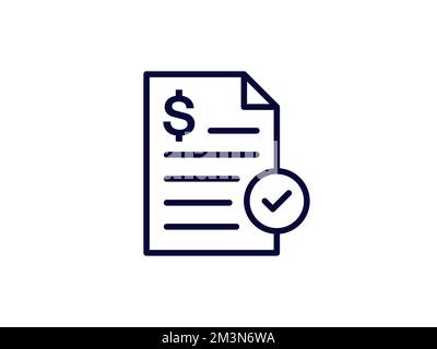 Invoice icon. Payment and bill invoice. Tax receipt sign design. Order symbol concept. Payroll document icon. Vector invoice icon Stock Vector