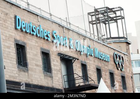 29 July 2022, Cologne, Germany: German sport and olympic games museum entrance Stock Photo