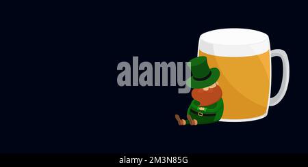 St. Patrick's Day card with copy space. Vector illustration. Stock Vector