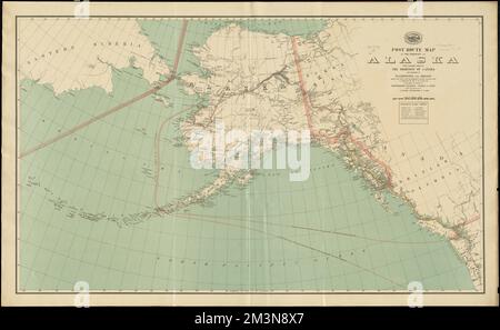 Post route map of the territory of Alaska with adjacent parts of the ...