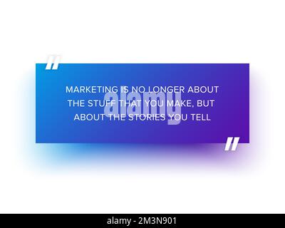 Quote background Vector. Modern Quote Template with Neon shadow. Citation template design. Minimalistic Vector background with place for text Stock Vector