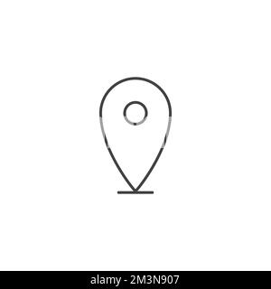 Map pin icon. Location sign for business card or web design. Vector element isolated on white Stock Vector