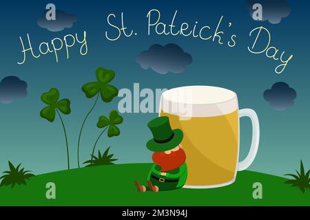 St. Patrick's Day card. Vector illustration. Stock Vector