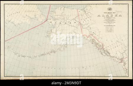Post route map of the territory of Alaska with adjacent parts of the ...