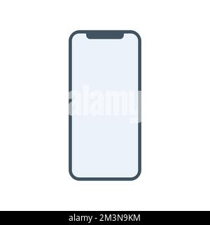 Smartphone icon. Mobile phone icon on white background. Cellphone screen vector illustration Stock Vector