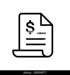 Invoice icon. Payment and bill invoice. Receipt icon. Tax and order symbol. Payroll icon. Vector illustration Stock Vector