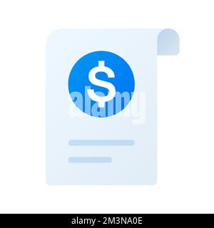 Invoice icon. Payment and bill invoice. Receipt icon. Tax and order symbol. Payroll icon. Vector illustration Stock Vector