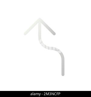 Left reverse turn arrow flat gradient two-color ui icon Stock Vector