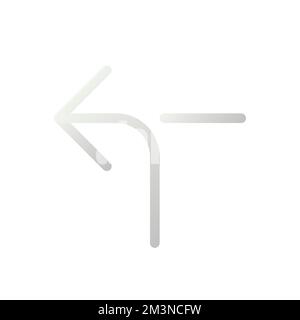 Left horizontal alignment sign flat gradient two-color ui icon Stock Vector
