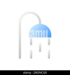 Public shower option flat gradient two-color ui icon Stock Vector