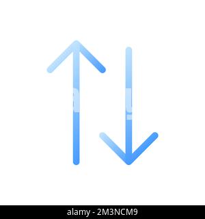 Two way traffic arrows flat gradient two-color ui icon Stock Vector