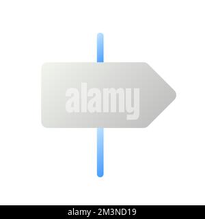 Road pointer flat gradient two-color ui icon Stock Vector