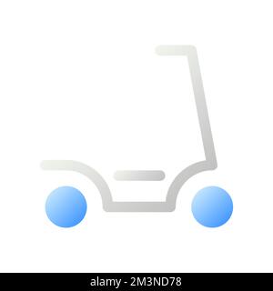 Electric scooter flat gradient two-color ui icon Stock Vector