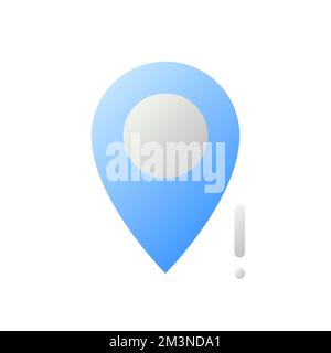 Wrong pin location flat gradient two-color ui icon Stock Vector