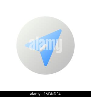 Navigation pointer flat gradient two-color ui icon Stock Vector