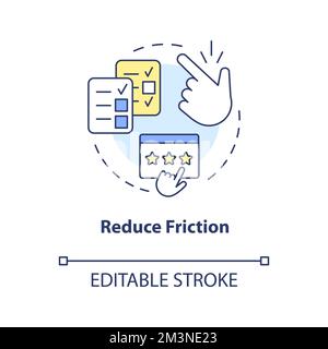 Reduce friction concept icon Stock Vector