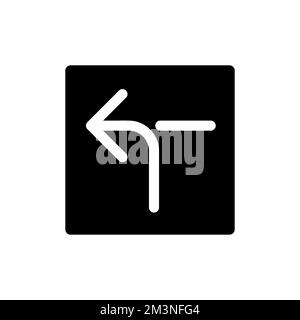 Left horizontal alignment sign dark mode glyph ui icon Stock Vector ...