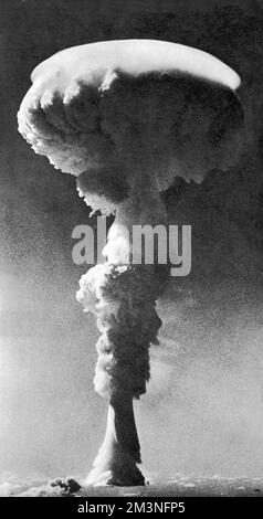 1957 nuclear test: First hydrogen bomb test Stock Photo