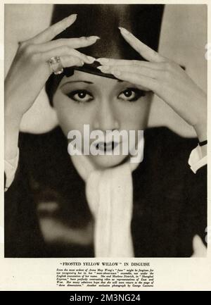 Anna May Wong (1905 - 1961), Chinese-American actress, playing here in &quot;Man-about-Town&quot;.     Date: 1932 Stock Photo