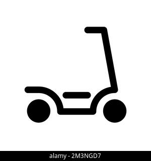 Electric scooter black glyph ui icon Stock Vector