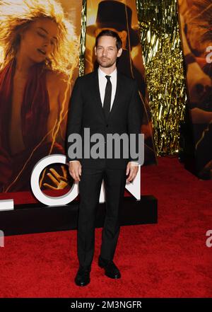 LOS ANGELES, CALIFORNIA - DECEMBER 15: Tobey Maguire attends the Global Premiere Screening of 'Babylon' at Academy Museum of Motion Pictures on Decemb Stock Photo