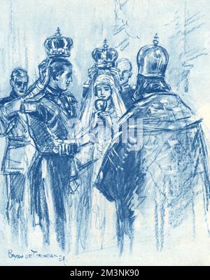 Royal Wedding 1934 - Greek Orthodox Ceremony Stock Photo