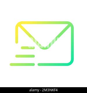 Letter pixel perfect gradient linear ui icon Stock Vector