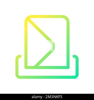 Drop letter pixel perfect gradient linear ui icon Stock Vector