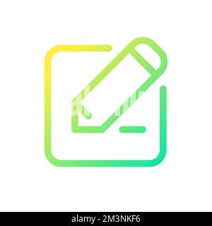 Edit text pixel perfect gradient linear ui icon Stock Vector