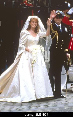 Royal Wedding 1986 - just married Stock Photo