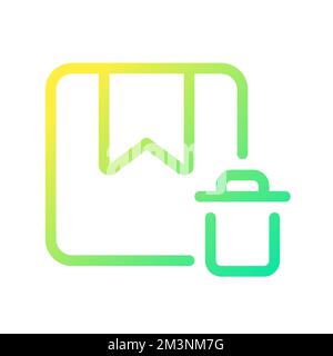 Delete order pixel perfect gradient linear ui icon Stock Vector